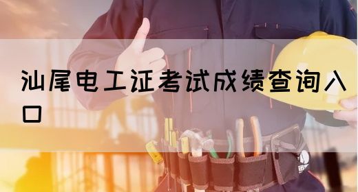 汕尾电工证考试成绩查询入口