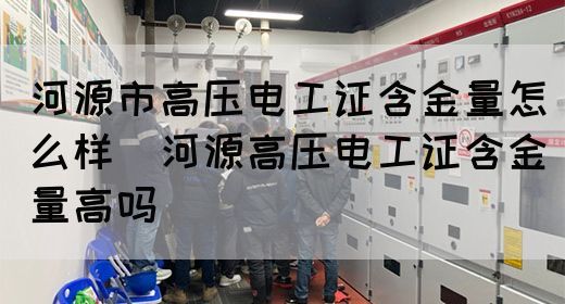 河源市高压电工证含金量怎么样（河源高压电工证含金量高吗）(图1)