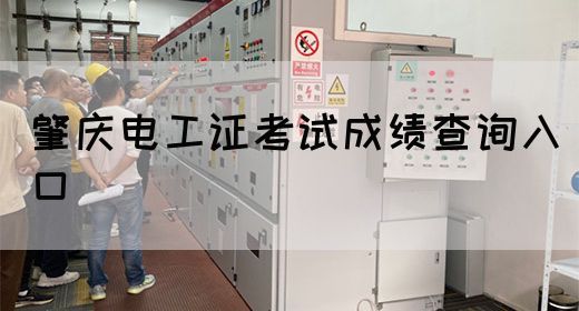 肇庆电工证考试成绩查询入口
